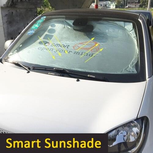 Auto Sunshade Cover Car Windshield Sun Shade For Smart Fortwo Forfour 453 451 450 Crossblade Roadster Cabrio City-Coupe Roadster