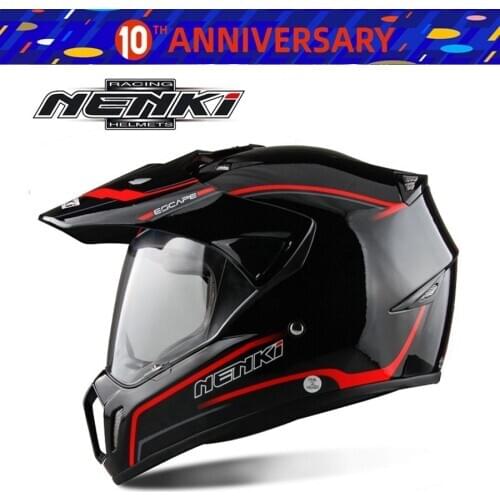 Free shipping 1pcs NENKI DOT Fiber glass Shell Street Full Face Helmet Bike Racing Motorbike Riding Motorcycle Helmet