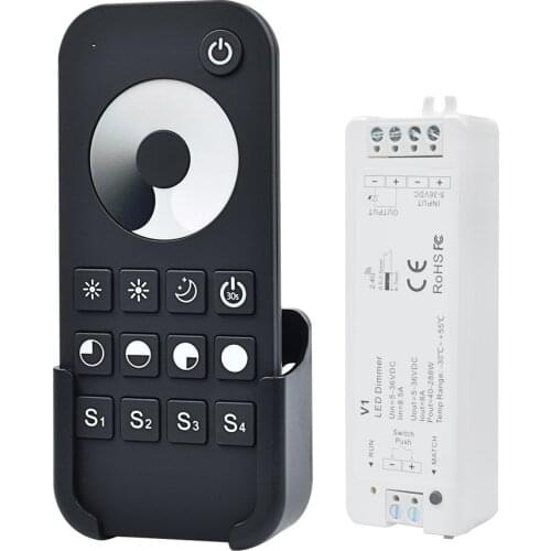 Mini V1 8A PWM Wireless LED Dimmer Controller Switch +RT1 Touch RF Remote