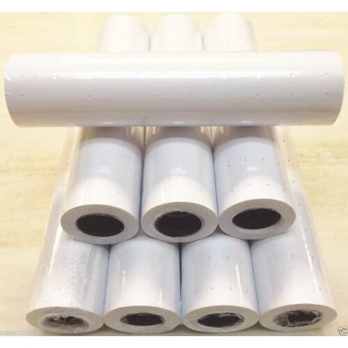 [ Fly Eagle ] 80 Rolls X 500 Tags label Refill for Motex One Line Price Gun White Blank Mx5500