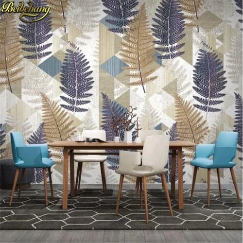 Beibehang Custom Photo Mural Wallpaper For Walls 3D Retro couple with tropical plants Art Wall Painting Restaurant TV Backdrop