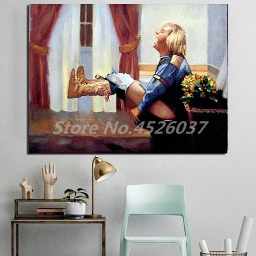 Harry Toilet Scene Movie Funny Poster Wall Art Funny Bathroom Paintings On Canvas Modern Art DecorativePictures Home Decor