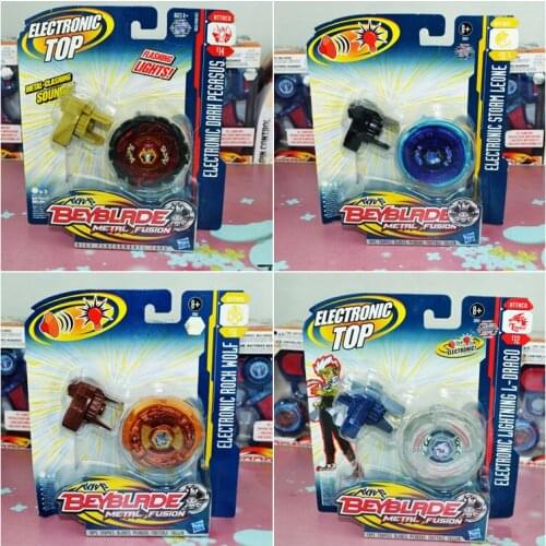 Hasbro BEYBLADE Battle Burst Electronic Lighting Metal Fusion Fight Beyblade B15 B16 A2475 Spinning Tops Toy Collection Gifts