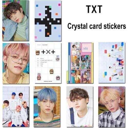 KPOP TXT Minisode1:RUN AWAY Double Sides Waterproof LOMO Cards Post Cards Photocards For Fans Collection