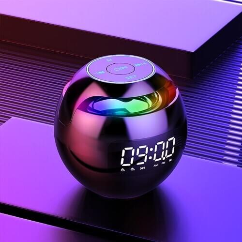 Mini Bluetooth Speaker Alarm Clock Wireless Bluetooth Sound Box With LED Display Digital Clock FM Radio Night Light Table Clock
