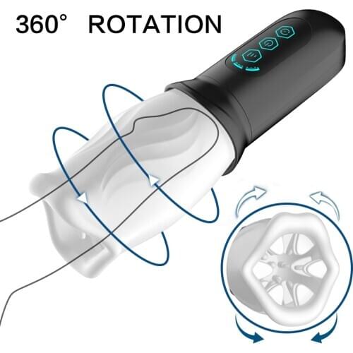 Male Blowjob Masturbator Cup Vagina For Husband Penis Vibrator Men Mushroom Head Trainer Sleeve Offers Deep-throat Experience