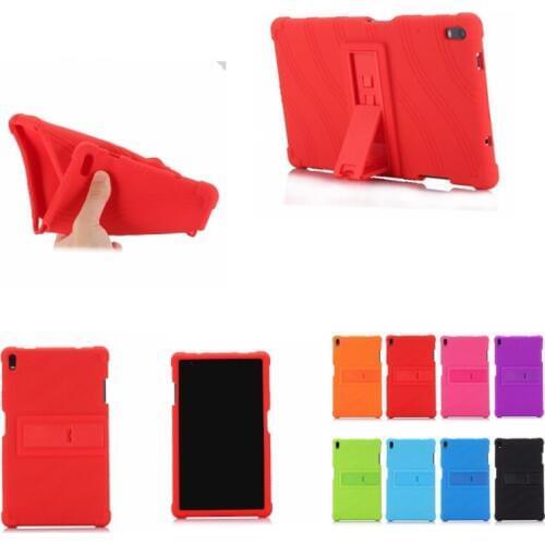 Soft Silicone Rubber TPU Back Cover Case for Lenovo Tab 4 8 Plus TB-8704F TB-8704N TB-8704X TB-8704 8 inch Tablet with Stand