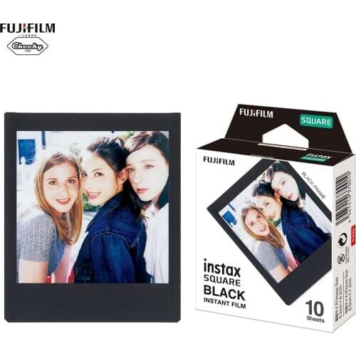 New Fujifilm Instax Black Mini Film 10Sheet Mini Instant Film for Camera Instax Mini SQUARE SQ20 SQ10 SQ6 Original