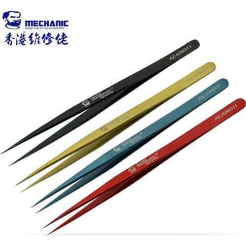 MECHANIC Ultra Fine Tweezers High Tenacity Durable Tweezers for SMD PCB BGA Motherboard Micro Repair Forceps Tool