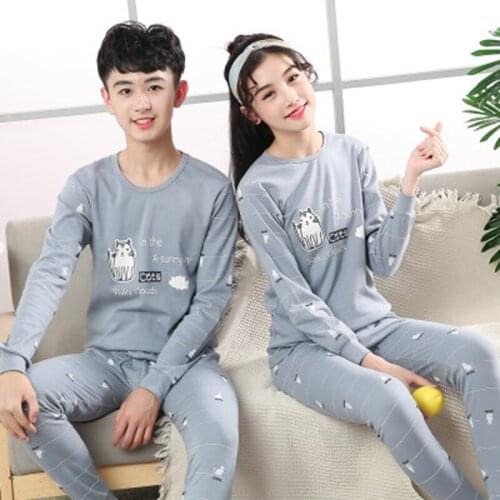 Autumn Children Cotton Boys Pajamas Sets Kids Clothing Suit Nightwear Baby Sleepwear Teenage Girls Pyjamas