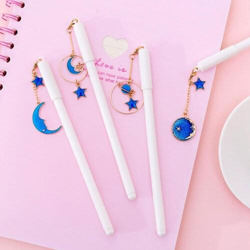 Students Sky Star Moon Pendant Gel Pen Signature Pen Dreamcatcher Pendant Gifts Creative Stationery School Office Supplies Gifts