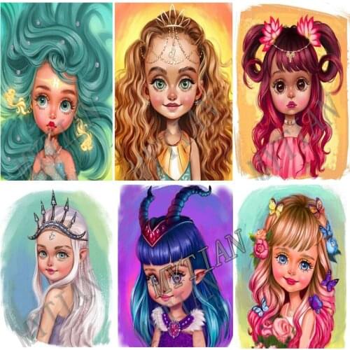 Full square/round diamond painting cartoon Constellation girl Embroidery pattern cross stitch kit mosaic home decor kid gift