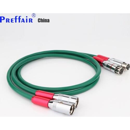 Preffair Silver Copper mixed Balanced Audio XLR BALANCED ANALOGUE CABLE INTERCONNECT LEAD XLR MALE TO Female Audiohpile Cable