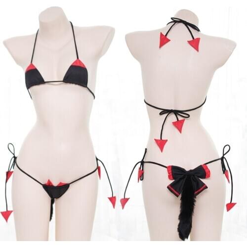 Sexy Costumes Lolita Women Erotic Lingerie Set Cute Ruffles Ladies Kawaii Babydoll Soft Girl Pajamas Cosplay Outfit