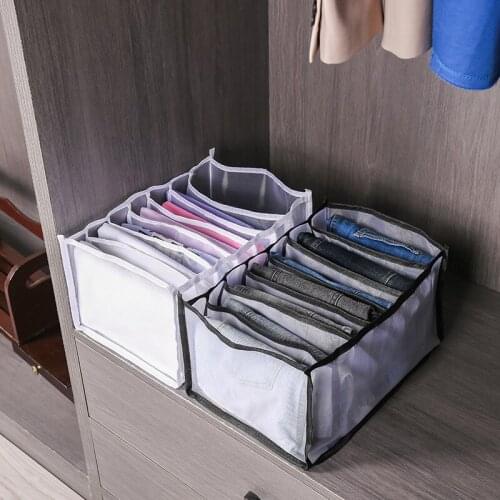 Foldable Underwear Storage Box 7 grids Dormitory Closet organizer Compartment Underpants Bra Sock Organizer Drawer Home Storage
