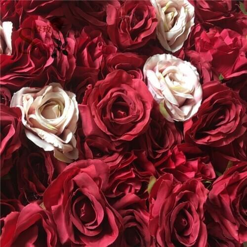SPR mix color dark redWith Pink Flower Wall Flower Wall For Wedding Backdrop Decoration