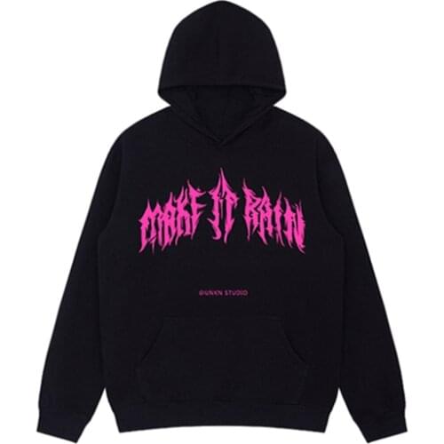 Letter Print Hoodies Women Hooded Oversize Pullovers Harajuku Warm Kawaii Female Loose Streetwear Sweatshirts Gothic Harajuku