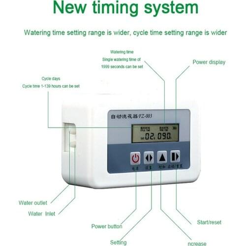 Intelligent Garden Automatic Watering Device Solar Energy Charging Potted Plant Drip Irrigation Water Pump Timer System Timing