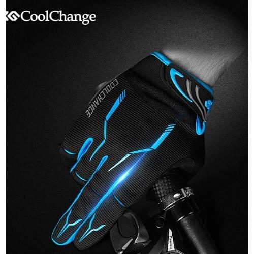 CoolChange MTB Bike Gloves Sport Full Finger Winter Cycling Gloves Touch Screen GEL Riding Motorcycle Bicycle Gloves Men Woman