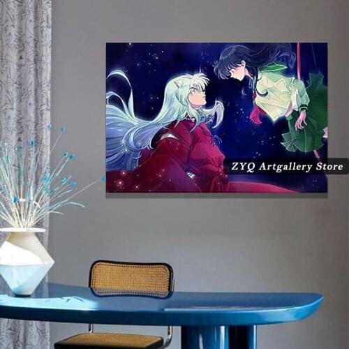 Inuyasha Japan Anime Home Decor Poster Pictures Wall Art Bedroom Decoration Study Living Room Prints Painting