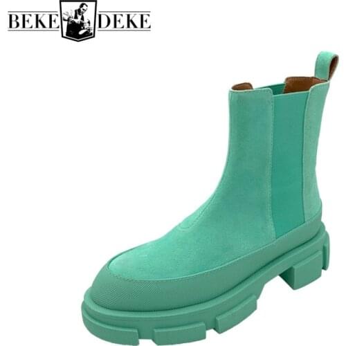 2021 Winter British Style Womens Thick Bottom Height Increasing Solid Fashion Boots Office Lady Casual High Street Ankle Boot