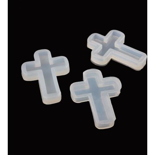 1pcs UV Resin Jewelry Liquid Silicone Mold Cross Pendant Resin Jewelry Molds For DIY Necklace Pendant Charms Making Jewelry