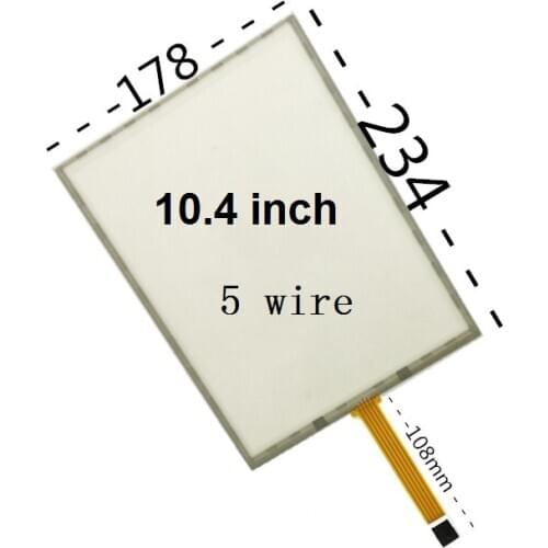10.4 inch touch screen 5 wire resistance touch screen industrial control panel 234*178
