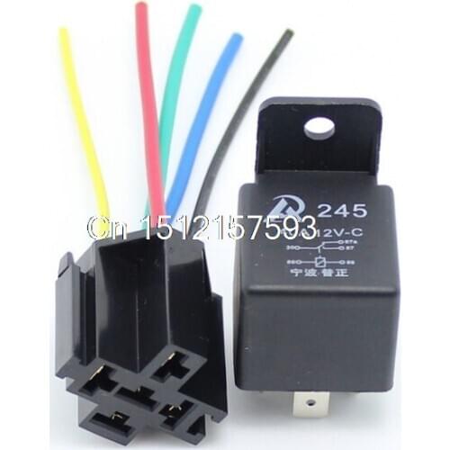 10sets - Car Auto 5PIN 40A 12V Relay Kit For Electric Fan Fuel Pump Light Horn