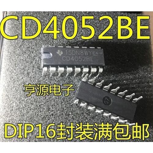 10pieces CD4052 CD4052BE HEF4052BP DIP-16