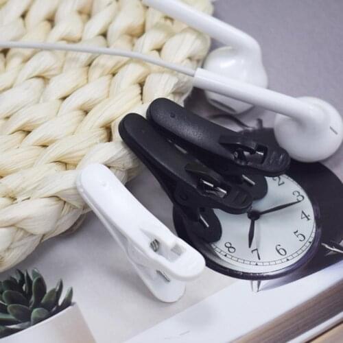 10Pcs Crocodile Wire Cip Mini Portable Rotatable Earphone Cable Clip Clamp MP3 Headphone Cable Fixing Clip Cable Storage