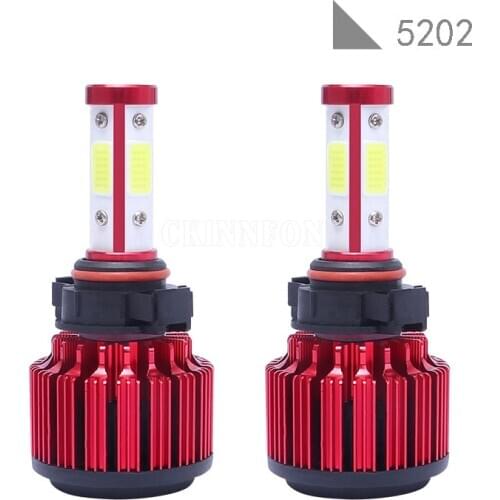 100Pcs 50Pair X6 4 Side COB LED Bulbs 8000lm H4 Hi lo H7 H11 9005 9006 5202 Car LED Headlight Auto Led Headlamp LED Light