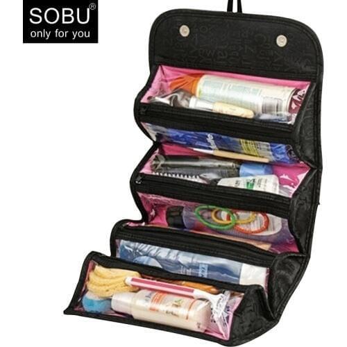 2019 New Multifunction Makeup bag Women Organizer Bags Waterproof Portable Cosmetic Bag Make Up Wash Toiletry Bag T047