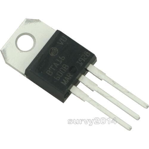 5PCS NEW BTA16-600B TO-220 BTA16-600 TO220 16-600B BTA16 600V 16A TRIACS new and original