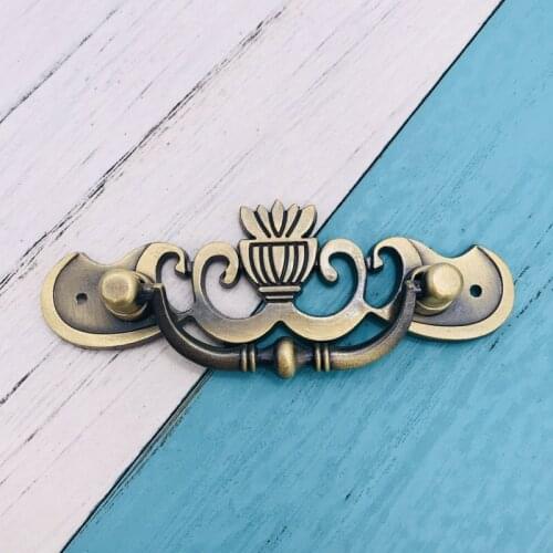 8pcs Funiture Door Handle Vintage Drawer Cabinets Knobs and Handles Cupboard Handles Kitchen Handle Pulls Antique Home Decor