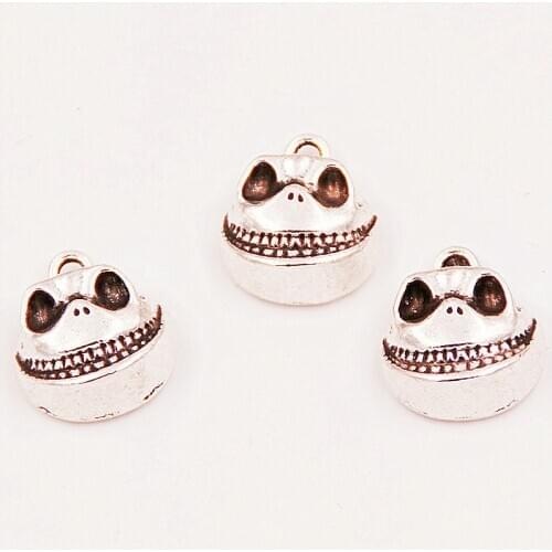 8pcs Silver Plated 3D Funny Clown Facial Expression Hip-Hop Style Necklace Bracelet DIY Charms Jewelry Metal Pendants Findings