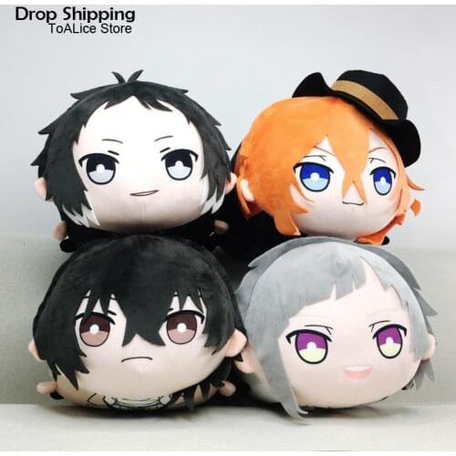 Anime Plushies Bungou Stray Dogs Dazai Atsushi Chuuya Cosplay Cute Plush Mascot Dolls Stuffed Toy Throw Pillow Puppet Xmas Gift