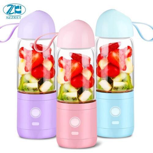 1pc Fresh fruit electric juice cup Portable glass juicer Automatic stirring cup Home cooking juice machine USB charging glass