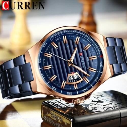 CURREN Sport Men Watch Top Brand Luxury Military Business Waterproof Male Clock Stainless Steel Dress Quartz Man Wristwatch 8375