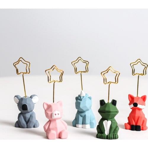 Animal Message Note Holder Cute Ornaments Photo Holder Memo Clip Business Card Holder Office Home Desk Decoration Accessories