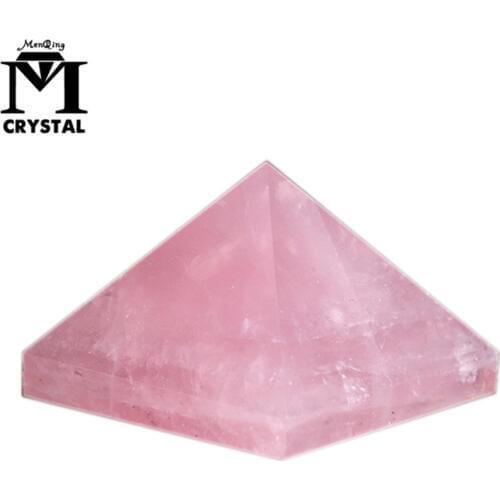 Natural rose quartz healing crystal pyramid Fashion Energy Healing Feng Shui Egypt Egyptian pink Crystal Ornament Home Decor