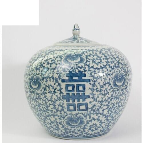 Porcelain Jingdezhen Porcelain Pot jar Imitation Yuan Dynasty Blue And White Porcelain ceramic collection jar vase