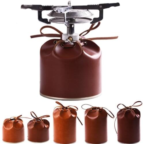 Gas Tank Protective Case 450/230g Gas Canister Stove Protective Leather Cover Canister Cover Bag Fuel Cylinder Storage Bag