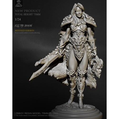 H75mm 1/24 Resin model kits figure beauty colorless and self-assembled TD-2662