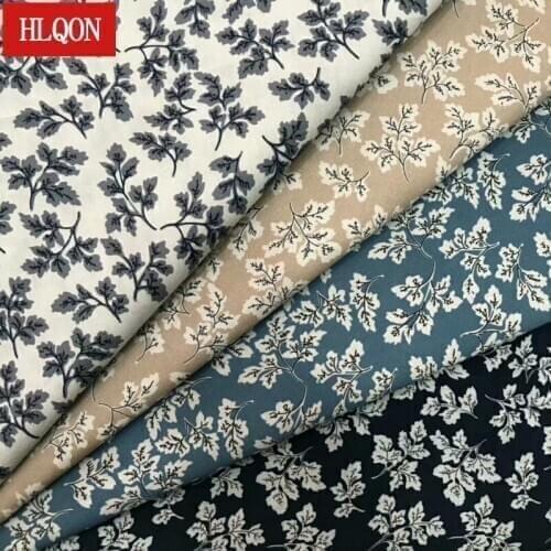 HLQON cotton printed small flower fabric used for patchwork sewing Textile women dress clothing skirt shoe by 100x150cm