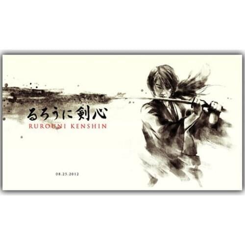 Rurouni Kenshin Canvas Poster Print Samurai Swordsman Anime Picture Home Decoration For Living Room Boy Bedroom Wall Decor