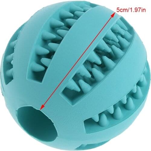 Pet Dog Chew Toy Food Dispenser Ball Bite-Resistant Clean Teeth Natural Rubber