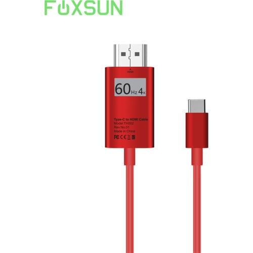 USB C to HDMI-compatible Cable 6.6ft,Type C to HDMI-compatible Adapter 4K@60Hz for New MacBook Pro, Samsung Galaxy S9/S8/S8