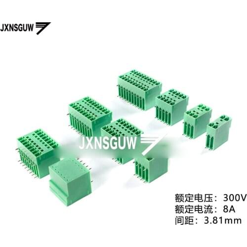KF2EDGRH-3.81-2X2/3/4/5-10P Double-row curved needle socket 3.81mm spacing Terminal block PCB CONNECTOR PLUG-IN TEMINAL BLOCK