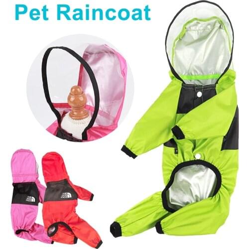 Jumpsuit Pet Dog Raincoat The Dog Face Pet Clothes Waterproof Dog Cat Jacket Dogs Water Resistant Clothes for Dogs Pet Coat