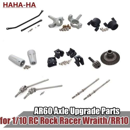 CNC Aluminum Alloy Set Bevel Gear CVD Drive Shaft for 1/10 RC Rock Racer Axial Wraith 90018 RR10 90053 AR60 Axle Upgrade Parts